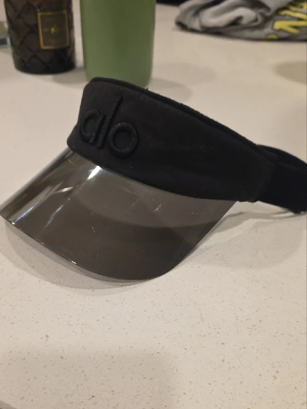 ALO Yoga Black Mirrored Visor with Reflective Shield
